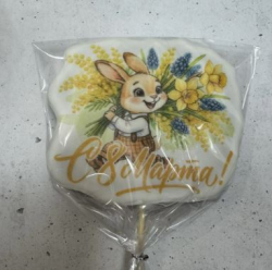 Изображение Пряник  Зайка с мимозой (8 марта)